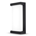 LED luz de parede exterior 25 W Classe de protecção IP65 Forma retangular Difusor branco em moldura preta Luz branca fria 6000 K Para fachada, terraço 1