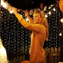 LED-lysgardin 3 x 1 m 100 LED varmt lys 2