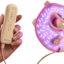 LED maska na obličej Hello Face M300 se 4 vlnovými délkami 311 LED diod baterie 3000 mAh silikonová béžová na domácí světelnou terapii 3