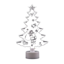 LED mini ljus 15 x 8,8 cm Julgran Färgglad blinkande lampa med knappcellsbatteri Juldekoration Fest 3