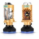 LED mini proiector H4 9003 HB2 6500 K Lumină albă Lumină de întâlnire și de drum Tuburi de cupru și ventilator Pentru farurile automobilelor 1