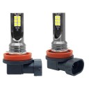 LED mlhové žárovky H9 sada 2 ks 8000 lm Hliníková slitina s 12 SMD 3030 diodami Bílá 25000 K Do mlhových světel osobního automobilu 3