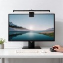LED Monitorleuchte 55 cm Mit drehbarem Regler und Speicher 5 Farbtemperaturen Stufenloses Dimmen Gravitation Halterung Ra95 Schwarz USB 3