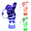 LED nachtlampje Santa Claus 15 x 8,8 cm Kleurrijk knipperend licht op batterij Kerstdecoratie Feestverlichting 2