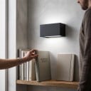 LED nástěnné svítidlo 24 W Krytí IP65 Hranaté tělo na šířku Hliník Dva moduly Svícení nahoru i dolů Bílé světlo 6000 K Na fasádu i k vchodu 7