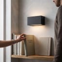 LED nástěnné svítidlo 24 W Krytí IP65 Hranaté tělo na šířku Hliník Dva moduly Svícení nahoru i dolů Teplé světlo 3000 K Na fasádu i k vchodu 6
