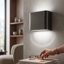 LED nástěnné svítidlo 6 W Dvojitá hlava svítící nahoru i dolů Krytí IP65 Rozměry 11,5 x 9 cm Hliníkové tělo Přírodní bílá 4000 K Na fasádu 5