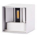 LED nástěnné svítidlo 6 W Krytí IP65 Krychle 10 x 10 x 10 cm Hliníkové tělo Svícení nahoru i dolů Bílé světlo 6000 K Na fasádu i k vchodu 1