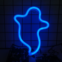 LED Neon Faldekoráció 29 x 19 cm Szellemfény Témájú Halloween Dekoráció USB vagy 3x AA Elem Faldekoráció 3