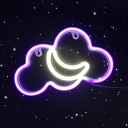 LED Neon Fali Dekoráció Felhő Formában Holdfényes Világító Falifény USB-vel vagy 3x AA Elemekkel Gyermek Éjszakai Fény 3