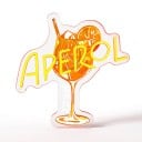 LED neon felirat Aperol Spritz Dimmelhető és USB táplálás 34,3 x 35,5 cm 249–2000 lm Sárga neon és narancssárga motívum Fali dekoráció 1