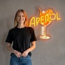 LED neon felirat Aperol Spritz Dimmelhető és USB táplálás 34,3 x 35,5 cm 249–2000 lm Sárga neon és narancssárga motívum Fali dekoráció 6