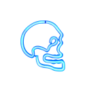 LED Neon Wall Decoration 22 x 18 cm Skull in Glowing Design USB or 3x AA Batteries Halloween Interior Light Decoration 1