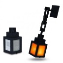 LED noapte lumină Lanternă RGB 16 culori Cu telecomandă 6 x 6 cm Reîncărcabil USB-C Baterie 500 mAh Design pixelat Negru Pentru cameră 7