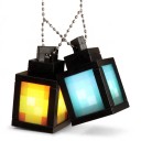 LED noapte lumină Lanternă RGB 16 culori Cu telecomandă 6 x 6 cm Reîncărcabil USB-C Baterie 500 mAh Design pixelat Negru Pentru cameră 4