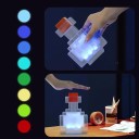 LED nocna lampka w kształcie pikselowej butelki 8 kolorów USB-C ładowalna dekoracja światło oryginalny prezent 4