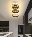 LED οροφής φωτιστικό με 3 κυκλικά στοιχεία και τριών σταδίων επιλογή χρώματος φωτός, 30 W, 52,5 x 17 x 7 cm, Σκανδιναβικό στυλ για διάδρομο 5