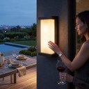 LED Outdoor Wall Light 25 W IP65 Rating Rectangular Shape White Diffuser in Black Frame Warm White 3000 K For Facade Terrace and Entrance 6