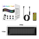 LED panel mátrix kijelző 20 x 64 pixel 10 x 35 cm USB 450 cm kapcsolóval Távirányító Mobilalkalmazás Reklámképernyő 2