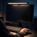LED Φωτεινή Ράγα για Οθόνη 44 εκ. με Περιστροφικό Ρυθμιστή 5 Θερμοκρασιών Χρώματος Ομαλή Ρύθμιση Φωτεινότητας Μαγνητική Στήριξη Αλουμίνιο Τροφοδοσία 5