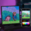 LED pixelový displej 32 x 32 bodů 20 x 20 cm Programovatelný panel s mobilní aplikací PC ABS RGB animace Textový editor 3