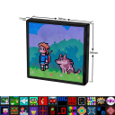 LED pixelový displej 64 x 64 bodů 26 x 26 cm Programovatelný panel s mobilní aplikací RGB světelný box Animace Text Emoji Reklama 2