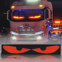 LED pixelpanel 150 x 16,6 cm Djævleøje til bilen Selvklæbende på vinduet Fjernbetjening 12-24 V Kabel 260 cm Cigarettændertilslutning 1