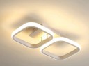 LED plafondlamp met 2 vierkante elementen en drie lichttemperaturen, 22 W, 35 x 17 x 7 cm, geometrisch Nordic stijl voor interieur 2