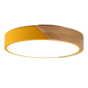 LED plafondlamp met houten element 13 W koud wit Ronde plafondlamp Modern rond LED paneel 23 x 5 cm 11