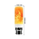 LED plamenná žárovka B22 Efekt blikajícího plamene a 4 režimy svícení 9 W 3 x 10 cm Úhel vyzařování 270° Oranžové světlo Do lamp a luceren 2