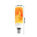 LED plamenná žiarovka E14 Efekt blikajúceho plameňa a 4 režimy svietenia 9 W 3 x 10 cm Uhol vyžarovania 270° Oranžové svetlo Do lustrov a lámp 2
