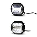 LED pracovní světlo 2000 lumenů Denní svícení DRL i přídavný světlomet 9 x 10 cm Bílé světlo Černé pouzdro Na offroad i pracovní stroje 3
