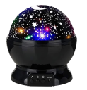 LED projektor hviezdičiek a galaxie s pohyblivým obrazom, 14 x 12,5 cm, napájanie USB alebo na batérie AA, nočné svetlo do detskej izby 5