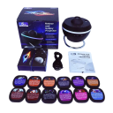 LED projektor nočnej oblohy s 13 diskami a farebným RGB pásikom, 10 x 10 cm, čierny, nočné svetlo pre deti a dekoráciu izby 3