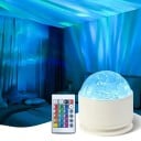 LED projektor polárna žiara s ovládačom a 16 farbami, 7,8 x 8,7 cm, USB napájanie, nočné svetlo a dekorácia do detskej izby 1