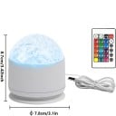 LED projektor polárna žiara s ovládačom a 16 farbami, 7,8 x 8,7 cm, USB napájanie, nočné svetlo a dekorácia do detskej izby 3