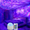 LED projektor vln s ovládačom a 16 farbami, 7,8 x 8,7 cm, USB napájanie, nočné svetlo a dekorácia do spálne alebo detskej izby 2