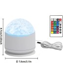 LED projektor vln s ovládačom a 16 farbami, 7,8 x 8,7 cm, USB napájanie, nočné svetlo a dekorácia do spálne alebo detskej izby 3
