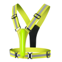 LED reflekterende løbevest USB genopladelig elastisk vest til børn og voksne unisex natcykelsikkerhedsvest 64-105cm 8