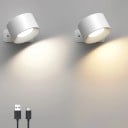 LED-seinävalaisin 7,5 x 4,5 cm 2000mAh ladattavalla akulla, 360° kääntö, kosketusohjaus 1