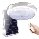 LED solární stropní světlo 300 W Krytí IP67 Průměr 240 mm Panel 180 x 270 mm Tělo z ABS a hliníku Bílé světlo 6000 K Na zahradu i k domu 3