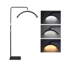 LED stojící půlměsícová lampa 36W 3200K–5600K 125–180 cm Stmívatelná výplňová lampa s držákem telefonu a dálkovým ovládáním 4