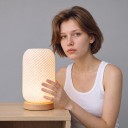 LED stolná lampa Severský štýl Biela 3 farby svetla Ovládač na kábli Napájanie USB 2,2 x 20,4 x 10 cm Nočná lampa Do spálne a obývačky 2
