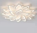LED stropní osvětlení ve tvaru květiny 170 W Moderní bílý lustr na dálkové ovládání 110 x 12 cm 1