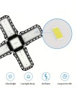 LED stropní skládací lampa do garáže 60W E27 Nastavitelná svítidla se 4 panely Super jasné osvětlení dílna teplá bílá 4
