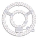 LED stropní svítidlo 120 W Plynulé stmívání i změna barvy Dálkový ovladač Kruhový modul o průměru 37 cm Hliník Do místnosti 40 až 45 m2 1
