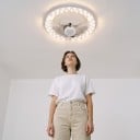 LED stropní svítidlo 48 W Plynulé stmívání i změna barvy Dálkový ovladač Kruhový modul o průměru 25 cm Hliník Do místnosti 15 až 20 m2 4