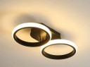 LED stropní svítidlo se 2 kruhovými prvky a třemi teplotami světla, 20 W, 34,5 x 17 x 7 cm, kompaktní Nordic styl pro chodbu i ložnici 2