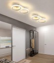 LED stropní svítidlo se 2 kruhovými prvky a třemi teplotami světla, 20 W, 34,5 x 17 x 7 cm, kompaktní Nordic styl pro chodbu i ložnici 4