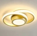 LED stropní svítidlo se 3 barvami světla 32 W Moderní stmívatelný lustr ve tvaru dvou kruhů Minimalistický lustr s přepínáním teploty barvy 27 x 20 x 6 cm 4